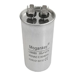 35 MFD 35/5 uF 370 or 450 Volt CBB65 50/60Hz Replacement for AC Motor Run Condenser Straight Cool Heat Pump Air Conditioner HVAC Capacitor