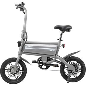Gotrax Nano 14" Electric Bike, Max Range 25Miles(Pedal-Assist)&Max Speed 15.5Mph, 350W Folding E-Bike with Removable Battery, Adjustable Seat & Dual Mudguards, Commuter Electric Bicycle for Ages 13+