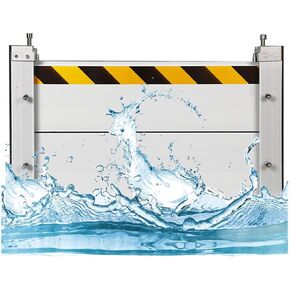 Flood Protection Baffle,Aluminum Reusable Flood Barrier Shield,Heavy Duty Unit Module Design Flood Control Baffle Door,Removable Temporary Dams for Basement Entrance Gates Subways
