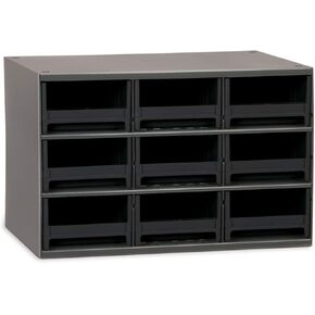 Akro-Mils 19228 Steel Parts Garage Storage Cabinet Organizer for Small Hardware, Nails, Screws, Bolts, Nuts, and More, 17-Inch W x 11-Inch D x 11-Inch H, 28-Drawer, Gray Cabinet/Gray Drawers
