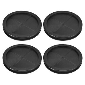 uxcell 4Pcs Rubber Grommets 4-3/8" (110mm) Drill Hole, 4" (100mm) ID Double Sided Hole Plugs Ring Gasket for Firewall Cable Wire Protecting, Black