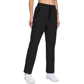 Women's Lightweight Hiking Cargo Pants Quick Dry Drawstring Athletic Joggers UPF 50+ Water Resistant Zipper Pockets