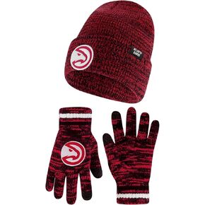 Ultra Game NBA Official Men's Super Soft Winter Beanie Knit Hat with Extra Warm Touch Screen Gloves