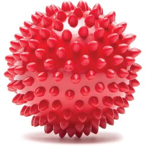 Pro-Tec Athletics High Density Spiky Massage Ball, Deep Tissue Massage Ball, Plantar Fasciitis Relief, Circulation Boosting Massage Ball, Arch and Heel Pain Relief, Portable, 3 Inch Diameter, Red