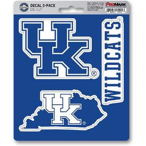 FANMATS NCAA Kentucky Wildcats Team Decal, 3-Pack
