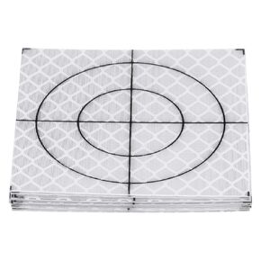 HARFINGTON 10pcs Survey Reflector Sheets 60mm Self-Adhesive Reflective Tape Survey Target Mark for Total Stations, White