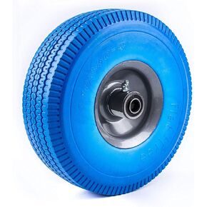 NK WFFBL10 Heavy Duty Solid Rubber Flat Free Tubeless Hand Truck/Utility Tire Wheel, 4.10/3.50-4" Tire, 2-1/4" Offset Hub, 5/8" Bearing