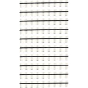 The Lord of the Tools 10Pcs 1.27mm Pitch Single Row Straight Vertical Pin Header 40 Pin Straight Pins for Electronic and Electrical Printed Circuit Boards 51x7.1mm