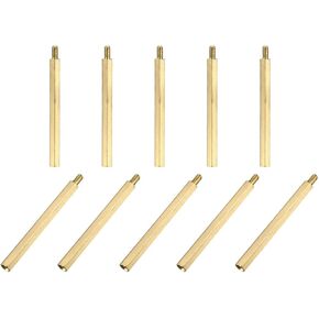 uxcell M3x50mm+6mm Male-Female Brass Hex PCB Motherboard Spacer Standoff for FPV Drone Quadcopter, Computer & Circuit Board 20pcs