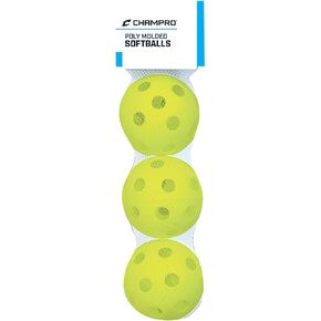 Champro Poly Balls, Pack of 3 (Yellow, 12-Inch)
