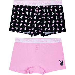 Playboy Women's Juniors Ladies Bunny Print Underwear and Sports Bra Sets in Sizes XXS-XL