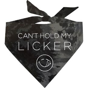 Can’t Hold My Licker Funny Drooler Dog Bandana (Rainbow Scrunch, OS 1118)