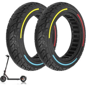 ulip 10x2.125 Solid Scooter Tire Front and Rear Wheels Replacement for Segway Ninebot F20 F25 F30 F40 Xiaomi 4 Scooter for 250x54 off-road solid tire 10 * 2.125-6.6 55/80-6.6 Tire Scooter (2PCS)