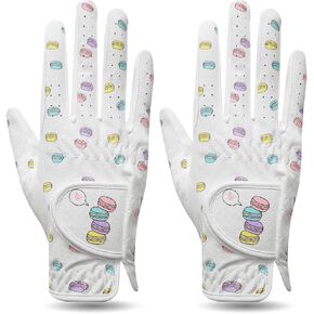 Women’s Golf Gloves Leather Value 2 Pack Left Right Hand Lh Rh, Wet Hot Cool Extra Grip Breathable Comfortable Glove for Ladies Golfer