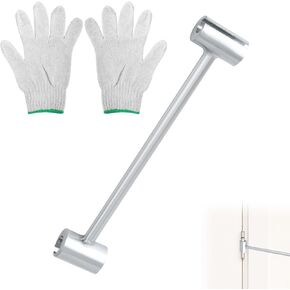 Hinges Gaps Adjusting Wrench, 0.55-0.71in Steel Door Hinge Adjustment Tool with Cotton Thread Gloves Hinge Clearance Adjustment Tool Door Hinge Repair Spanner Practical Tools