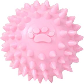 Dogs Spiky TPR Ball No Squeak Chew Toy Long Lasting for Aggressive Chewers Dogs Puppy Training Dogs Spiky Rubber Ball Toy Small No Squeak for Aggressive Heavy Chewers Small Dog Toy Balls (Blue)