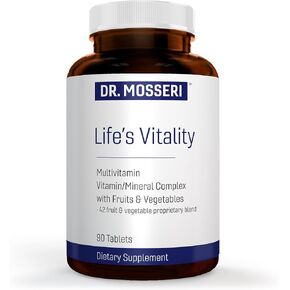 Life's Vitality Vegan Multivitamin for Men & Women – Non-GMO Formula with 42 Fruits and Vegetables, Daily Multivitamin and Mineral Complex with Vitamin D for Immune Support, 90 Tablets