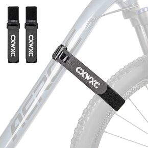 CXWXC Bike Rack Straps - 2 PCS Adjustable Bike Wheel Stabilizer Strap with Hook and Loop for Car and Wall Mount for Transportation and Storage (Straps 2PCS)