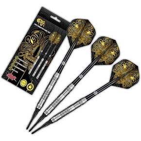 Shot! Darts Soft Tip TOA, 70% Tungsten Barrels, Center Weighted, Pro Throwing Darts for Maximum Aerodynamics Handcrafted Professional Dart Set and Flights Made in New Zealand, Plastic Tip Bar Darts