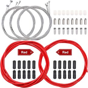 weideer Bicycle Brake Cable Shift Cable Bike Cable Housing Kit Bike Brake Cable Kit Bicycle Transmission Line for Bicycle Mountain Road Bike Repair