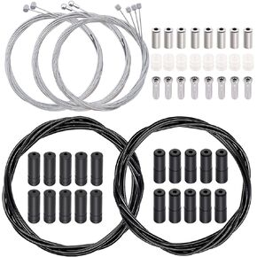 weideer Bicycle Brake Cable Shift Cable Bike Cable Housing Kit Bike Brake Cable Kit Bicycle Transmission Line for Bicycle Mountain Road Bike Repair
