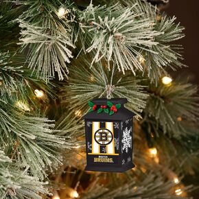 FOCO - NHL Hockey Team & Player Holiday Light Up Lantern Xmas Christmas Tree Hanging Ornament (Boston Bruins)