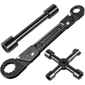 Ponpon Angle Stop Wrench Kit, Plumbing Tools, Angle-on Wrench Plumber Wrench for Quick And Hassle-Free Angle Stop And Supply Nut Installations