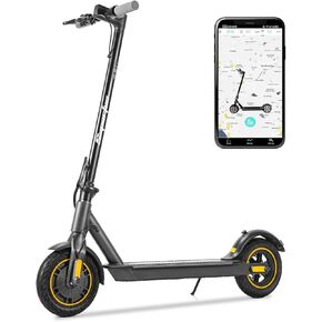Electric Scooter for Adults,10"Solid Tires, Up to 19Mph, 600W Motor & 19-21 Miles Long Range Folding E-Scooter with Dual Braking System and App Control