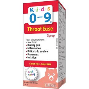 Kids Relief Throat Ease Syrup for Kids 0-12 Years