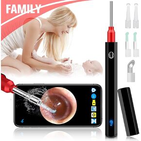 Softula Ear Wax Removal Endoscope,Earwax Remover Tool,1080P FHD Ear Camera Wireless Otoscope with LED Lights,Waterproof Ear Scope Cleaning Camera with 4pcs Ear Spoons Kits for Android iOS Phone Tablet