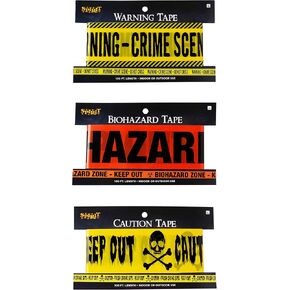 Spirit Halloween Caution Tape Decoration Set | Includes Three Themes | Crime Scene, Graveyard, & Biohazard