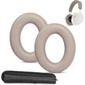 Earpads Cushion/Handband Cover Replacement Compatible with Sennheiser Momentum 4 Wireless Headphone Ear Pads Cover with Soft Protein Leather and Memory Foam/Breathable Handband