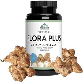 Optimal Health Systems Flora Plus | Ultimate Intestinal & Digestion Health | 9 Patented Stabilized Probiotics + Artichoke + Opti-Blend Delivery System | 90 Capsules