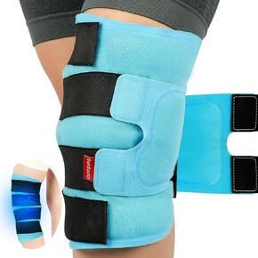 Comfytemp Extra Large Knee Ice Pack Wrap, FSA HSA Eligible, Reusable Gel Knee Compression Brace Sleeve for Pain Relief, Knee Replacement Recovery, Injuries, Arthritis, ACL, Surgery Gifts for Men Women