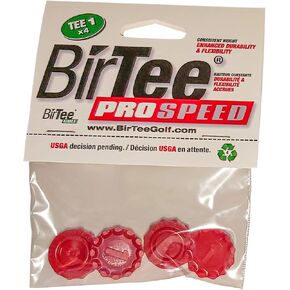 Pro Golf Tees - Size #1 (1/4") Individual Size Pack - 4 Tees Per Pack. Winter/Mat/Simulator Tees (Red)