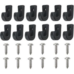 yukata-kayak j hooks kayak bungee hooks kayak hooks bungee hooks kayak parts paddle board replacement parts Black nylon with screws-16PCS