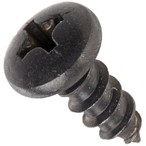 Small Parts 1008APP188B 18-8 Stainless Steel Sheet Metal Screw, Black Oxide Finish, Pan Head, Phillips Drive, Type A, #10-12 Thread Size, 1/2" Length (Pack of 50)