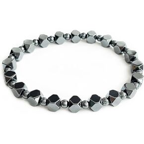 Bracelet Natural Hematite Healing Stone Beaded Stretch Bracelet Unisex
