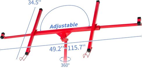 Elevon QD-ELGG-DL-RD 11FT Panel Hoist Jack Lifter, 150LBS Heavy Duty Sheetrock, Rolling Caster Wheels, Lockable Construction Tools, Adjustable Telescopic Arm, Red Drywall Lift in Saudi Arabia