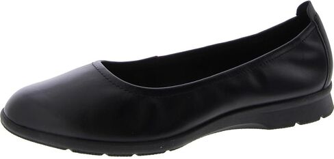 Clarks Women's Jenette Ease Ballet Flat, Dark Tan Leather, 8 in Kuwait