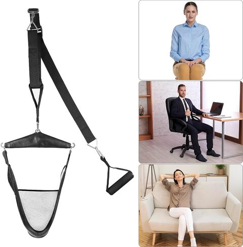 QWORK Cervical Neck Traction Device Over Door for Home Use -Neck Stretcher for Effective Neck Pain Relief, Adjustable for Cervical Spondylosis, Stiffness, Arthritis - Neck Sling in Saudi Arabia