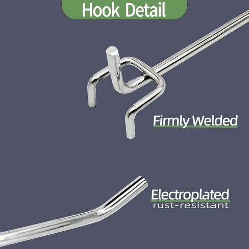 feejee 30 Pcs Pegboard Hooks,Heavy Duty Hook Accessories,Thickened Metal Hooks Suitable for 1/4"pegboard,organizing Tools for Garage,Office,Kitchen,StoreCraft Organizing,Living Room,Bathroom in Saudi Arabia