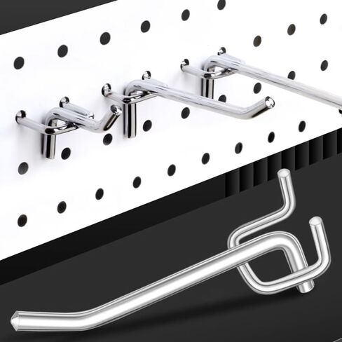 feejee 30 Pcs Pegboard Hooks,Heavy Duty Hook Accessories,Thickened Metal Hooks Suitable for 1/4"pegboard,organizing Tools for Garage,Office,Kitchen,StoreCraft Organizing,Living Room,Bathroom in Saudi Arabia