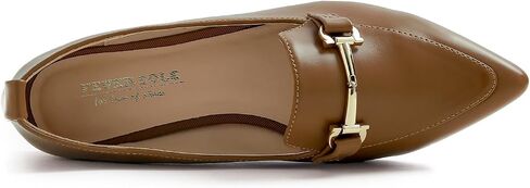 FEVERSOLE Women's Loafer Flat Pointed Deco Low Heel Fashion Slip On Dress Driving Office Shoes in Saudi Arabia