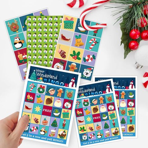 Christmas Bingo Party Games - Christmas Party Games for Women - 24 Players - Christmas Party Supplies Christmas Activities - Party Favor Gifts for Women Family Activities - L535 in Saudi Arabia