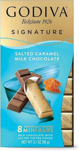 Godiva Chocolatier Chocolate Signature Mini Bars,72% Cacao Dark, 3.1 Ounce (Pack of 12) in Saudi Arabia