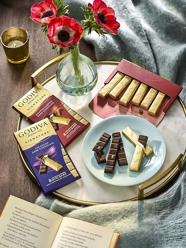 Godiva Chocolatier Chocolate Signature Mini Bars,72% Cacao Dark, 3.1 Ounce (Pack of 12) in Saudi Arabia