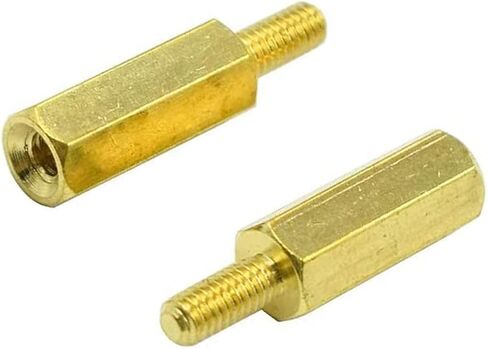 مسامير فاصل خيط ذكر إلى أنثى نحاسية سداسية المواجهة M2.5 × 30 مم + 6 مم عمود PCB للطائرة بدون طيار كوادكوبتر والكمبيوتر ولوحة الدوائر، حزمة من 25 in Saudi Arabia