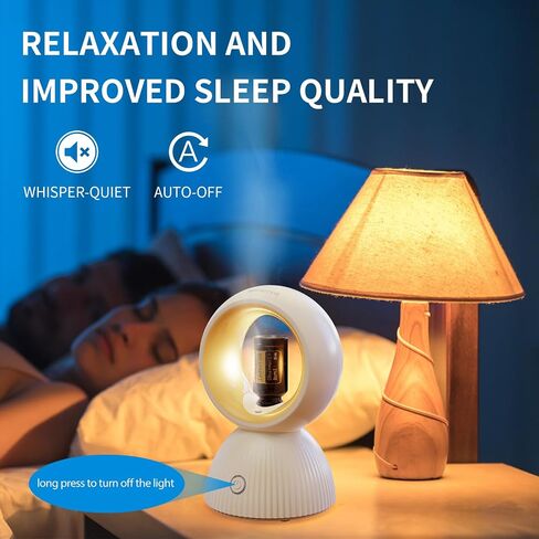 Waterless Diffuser for Essential Oil, USB Powered Aromatherapy Diffuser for Home, Cars, Office, Hotel, Single Light Color and Variable, Timing & Auto-Off Function, 450 Ft Sq Scent in Saudi Arabia
