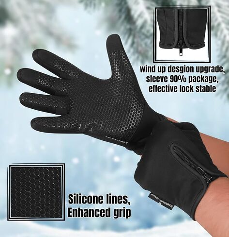 Winter Gloves for Men Women,Windproof Touchscreen Anti-Slip Cold Weather Warm Gloves for Cycling,Driving,Running in Saudi Arabia